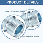 uxcell 4Pcs Metal Rack Connector, 0.83" x 0.5" Wire Shelving Poles Coarse Thread Connector Shelf Holder Connection for Storage Shelf Wire Shelving Unit Replacement Parts, Silver