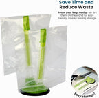 Jokari Adjustable Baggy Rack Stand 4-Pack, Hands-Free Freezer Bag Holder for Gallon, Quart and Sandwich Size Storage Bags, Ideal for Pouring Leftovers, Meal Prep, and Drying Washed Bags