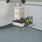 Overhead Garage Storage Rack 4x4 Feet 250LBS Capacity Hand Crank Adjustable Height Up to 96 Inches Ceiling Mount Organizer for Garage Warehouse
