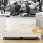 Yecaye Under Bed Storage with Wheels, 2 Pack Under the Bed Storage Containers with Lids & Label, XXL 60L Rolling Underbed Storage Drawers for Clothes, Blankets, Shoes, Hemp Gray