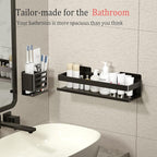 Shower Caddy 2 Pack - Bathroom Shower Shelf Rust-Proof Aluminum Adhesive Installation No Drilling Required, Suitable for Bathroom Storage and Home Decoration