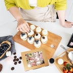 3-Set Cupcake Boxes Bulk with Clear Display Window Hold 12 Standard Cupcakes, Disposable Food Grade Brown Cupcake Carrier Cupcake Container, Perfect for Cupcakes Muffins Cookies Pastries