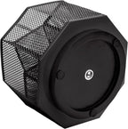 Annova Mesh Desk Organizer Rotate with 5 Compartments Spinning Tidy Candy/Pen Holder Office, Art Supply, Storage, Classroom, Home (Black)