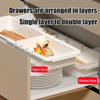 YOOUSOO Expandable Drawer Organizer, 2 PCS Adjustable Drawer Organizer Trays, Drawer Dividers Organizers and Storage For Office Supplies, Pens, Makeup,Utensils, Tools, Flatware and Junks, White
