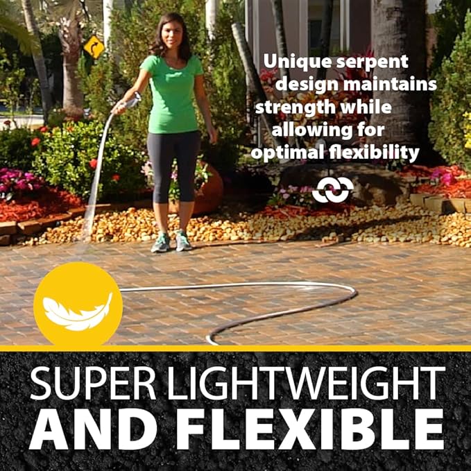 BIONIC STEEL 75 Ft Garden Hose 304 Stainless Steel, 75 Ft Water Hose, Super Tough & Flexible Metal Hose, Lightweight, Crush Resistant Fittings, Kink & Tangle Free, Rust Proof, Easy to Use & Store