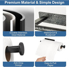 Paper Towel Holder Under Cabinet 2 Pack, Upgraded Self Adhesive Paper Towel Holder Wall Mount for Kitchen, Bathroom, RV, Bend-Resistant, Self-Adhesive or Drill mounting