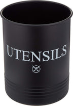 Utensil Holder Large Crocks Kitchen (black)