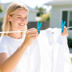 Senbowe 48 Pack Colorful Plastic Clothespins,Heavy Duty Clothes Pins Clips with Springs,Non-Slip Clips for Hanging Clothes,Towels,Crafts,Picture Clips Food Package Clips,Air-Drying Clothing Pin Set