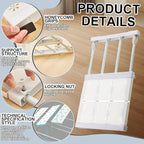 Gerrii 2 Pcs Closet Tension Shelf Rod Expandable Shelf Locker Organizer Adjustable Storage Rack Scalable Layered Divider Separator for Cabinet Wardrobe Kitchen Bathroom (28.74''-49.21'')