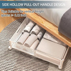 Under Bed Storage Containers, Under Bed Shoe Storage With Wheels, Foldable Bedroom Storage Organization with Handles, Under Bed Storage Bins Drawer For Clothes, Blankets And Shoes, Bedding