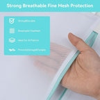 OTraki Mesh Laundry Bag for Delicates 20x24 inch Mesh Wash Bag for Washing Machine Zippered Net Laundry Bag for Bra Underwear College Dorm Home Don't Drying, Melting 140-176℉ White