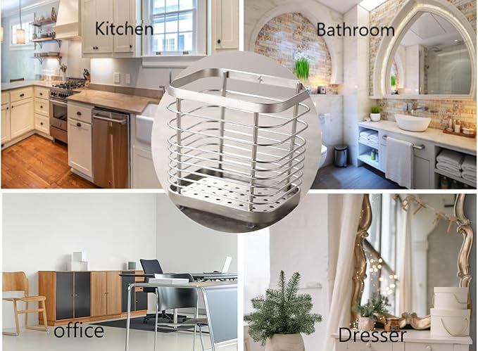 Utensil Holder, Stainless Steel Utensil Drying Rack，Wire Utensil Holder for Kitchen Counter, Silverware Cutlery Flatware Holder Forks, Knives, Spoons Organizer