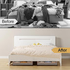 Yecaye Under Bed Storage with Wheels, 4 Pack Under the Bed Storage Containers with Lids & Label, XXL 60L Rolling Underbed Storage Drawers for Clothes, Blankets, Shoes