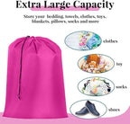 Woanger 12 Pack 28 x 45 Inch Extra Large Laundry Bags Bulk Washable Travel Laundry Bag with Drawstring Closure Large Dirty Clothes Organizer for College Dorm Home Hotel Camping(Bright Colors)