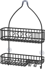 SIMPLE HOUSEWARE Bathroom Hanging Shower Head Caddy Organizer, Black