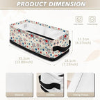 Small Storage Basket for Organizing Shelf Closet Baskets Cube Lightweight Storage Bins Container for Bathroom Office Kitchen 13.89 x 7.13 x 4.37 Inch, Red Blue Star Creamy White