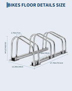 Freestanding Bike Floor Stand, Heavy Duty Bicycle Parking Rack for Garage Home Indoor Outdoor, Bike Storage Organizer Fits 22-28 Inch Wheels & 2.2 Inch Tire Width