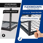 FLEXIMOUNTS 2 Pack 3x6 Overhead Garage Storage Adjustable Ceiling Rack 72" Length x 36" Width x 40" Height, 900lbs Total Weight Capacity, Black, Classic Series