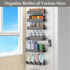 Magnetic Water Bottle Holder for Refrigerator, Cup Holder Organizer for Stanley and Tumbler for Kitchen, 6 Pack, Dark Gray