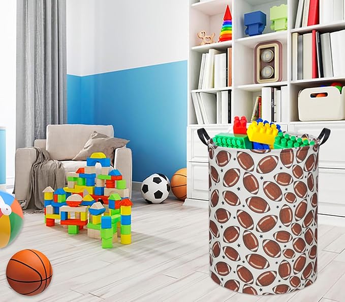 Football Kids Laundry Basket Baby Hamper Toy Storage Bin for Boys Room Decor Baby Nursery Hamper Gift Baskets