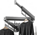 Mounted Wall Drying Rack, Laundry Hanger Dryer Rack, Laundry Hanger Rack, Wall Mounted Clothes Rack, Laundry Room Hanging Rack(Foldable/High-Bearing/Never Fall Off/Third Generation/Grey)