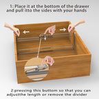 8 Pack Adjustable Drawer Dividers for Clothes,6" High Expandable From 12-20" Clear Drawer Organizers, PC Plastic Separators for Dresser/Bedroom/Bathroom/Kitchen/Office Storage