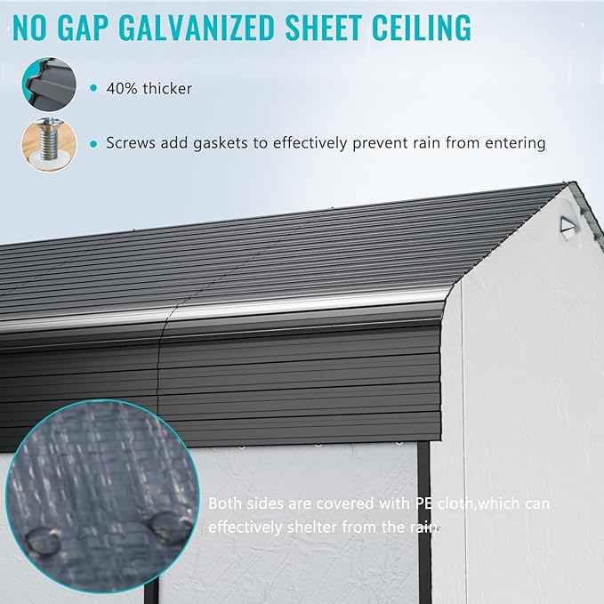 20x20 Metal Carport,Car Ports Heavy Duty Metal for Snow,Enclosed Car Tent Garage with Galvanized Metal Roof,Outdoor Two Car Carport All Weather