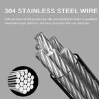 Invisible Retractable Clothes Line Indoor Non-Punch Retractable Wire Rope Portable Retractable Laundry Line Heavy Duty Clothes Dryer 165 inch Long Non Slip Clothesline