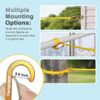 Portable Travel Clothesline, Windproof Clothes Laundry Line with Clothespins & Hang Holes, Indoor & Outdoor Clothes Drying Rope for Hotel, Backyard,Cruise Ships, Camping (Yellow, 12.5 Ft)
