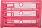 Annova Desk Organizer Wire Mesh 3 Tier Sliding Drawers Paper Sorter/Multifunctional/Premium Solid Construction for Letters, Documents, Mail, Files, Paper, Kids' Art Supplies (Pink)