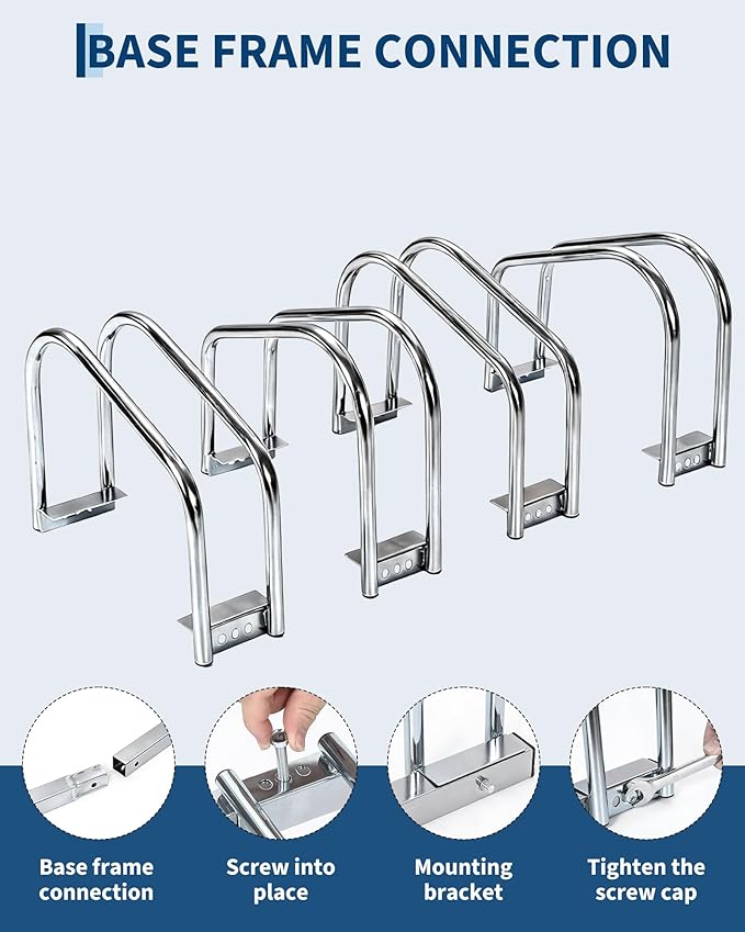 Freestanding Bike Floor Stand, Heavy Duty Bicycle Parking Rack for Garage Home Indoor Outdoor, Bike Storage Organizer Fits 22-28 Inch Wheels & 2.2 Inch Tire Width