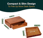 Single Drawer Desktop Storage Organizer in a Modern Wood Design (9.8”x6.9”x 2.8”) Wooden Stackable Drawer Unit - Single Monitor Riser (1-Pack)