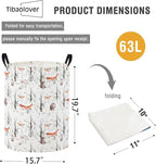 Baby Laundry Basket Baby Nursery Hamper Kids Laundry Basket Toy Storage Bin for Boys Room Decor Gift Baskets for Bedroom Bathroom(Forest Animal)