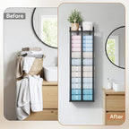 Bathroom Towel Storage, Black Bathroom Towel Holder, Wall Mounted 3 Bar Towels Racks Shelf Towels Organizer for Rolled Towels, Modern Storage Rack Organizer for RV, 34inch