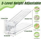 Shoe Slots Organizer,36 Pack Transparent Shoe Stacker Adjustable Shoe Slot Organizer Space Saver Shoe Rack Holder Shoe Storage Organizers for Closet,Transparent