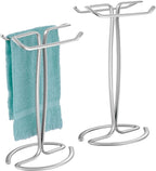 iDesign T-Shape Countertop Hand Towel Holder - Set of 2 - Chrome