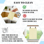 2 Pack Beeswax Bread Bags - 17x13 Inch Reusable Bread Storage Bags,Bees Wax Lined Bread Bags for Home Cooks fresh bread storage Easy Clean (Blue Floral)
