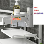ABCOOL Over The Toilet Washer Organzier Adjustable Stand Storage Rack for Laundry Shelf Bathroom Space Save with Height Adjustable Drawer Table