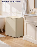 Kitsure Laundry Basket 95L – Large Laundry Hamper with Lid, 2-Compartment Divided Clothes Sorter with Removable Hamper Bags, Beige Organizer for Laundry Room, Bathroom & Bedroom, 22.2" x 16" x 27.4"