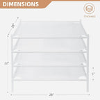Storage MANIAC Sweater Drying Rack, Mesh Clothes Drying Rack, Stackable Laundry Drying Rack, Lay Flat Dryer for Delicates, Portable Dry Rack for Indoor or Outdoor, White, 4-Pack