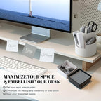 Kosiz 27 Pcs Black White Desk Accessories Gift for Aesthetic Desk Organizer Neutral Office Supplies Pen Holder Stapler Binder Sticky Notes Paper Clips Scissor Staples for Women(Classics)