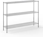 18" Deep x 72" Wide x 54" Height Wire Shelving Kit | 3-Tier | NSF Commercial Storage Rack Unit
