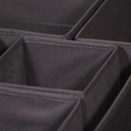 DIOMMELL 12 Pack Foldable Cloth Storage Box Closet Dresser Drawer Organizer Fabric Baskets Bins Containers Divider for Baby Clothes Underwear Bras Socks Lingerie Clothing,Dark Grey 444