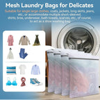 Laundry Bags Mesh Wash Bags,16"×20" Mesh Laundry Bags for Delicates, Laundry Bag for Delicates,Garment Bag for Washing Machine (Large,4 Pack)