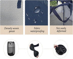 The upgraded pop-up laundry basket features a breathable side pocket mesh design, making it ideal for rooms, apartments, dormitories, travel, business trips, and children's storage (1, Dark blue)