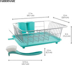 Farberware Classic Full Dishrack, 3-Piece, Aqua
