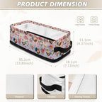 Fabric Storage Bin for Organizing Small Household Items Storage Basket Rectangular Toilet Paper Towels Holder for Bathroom Living Room Decor, Chicken Rooster Rose Pink Blue Gradient