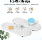 2PCS Water Absorbing Stone Tray, Fast Drying Diatomite Stone Sink Tray, Water Absorbent Diatomite Coasters, Stones Soap Trays for Kitchen Sink, Bathroom Counter Hand Soap Dish & Holders