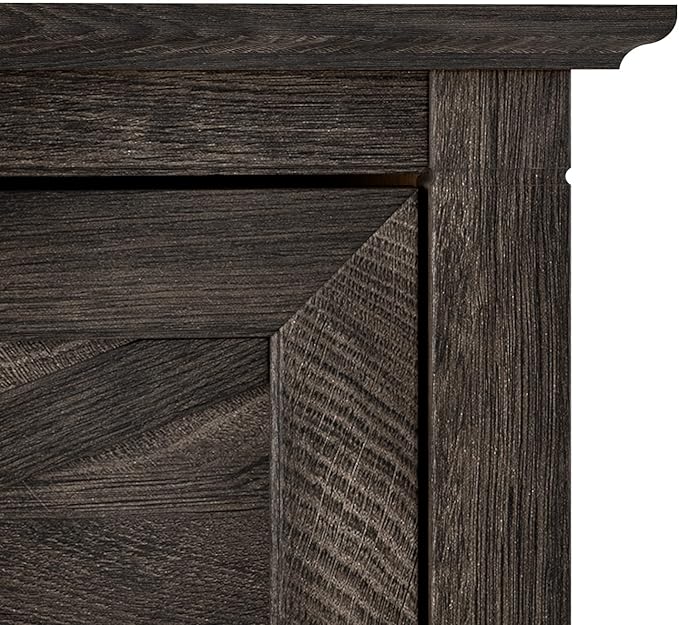 Bush Home Key West 2 Drawer Lateral File Cabinet in Dark Gray Hickory, Document Storage for Home Office, Accent Chest with Drawers
