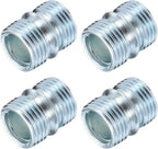 uxcell 4Pcs Metal Rack Connector, 0.87" x 0.75" Wire Shelving Poles Coarse Thread Connector Shelf Holder Connection for Storage Shelf Wire Shelving Unit Replacement Parts, Silver